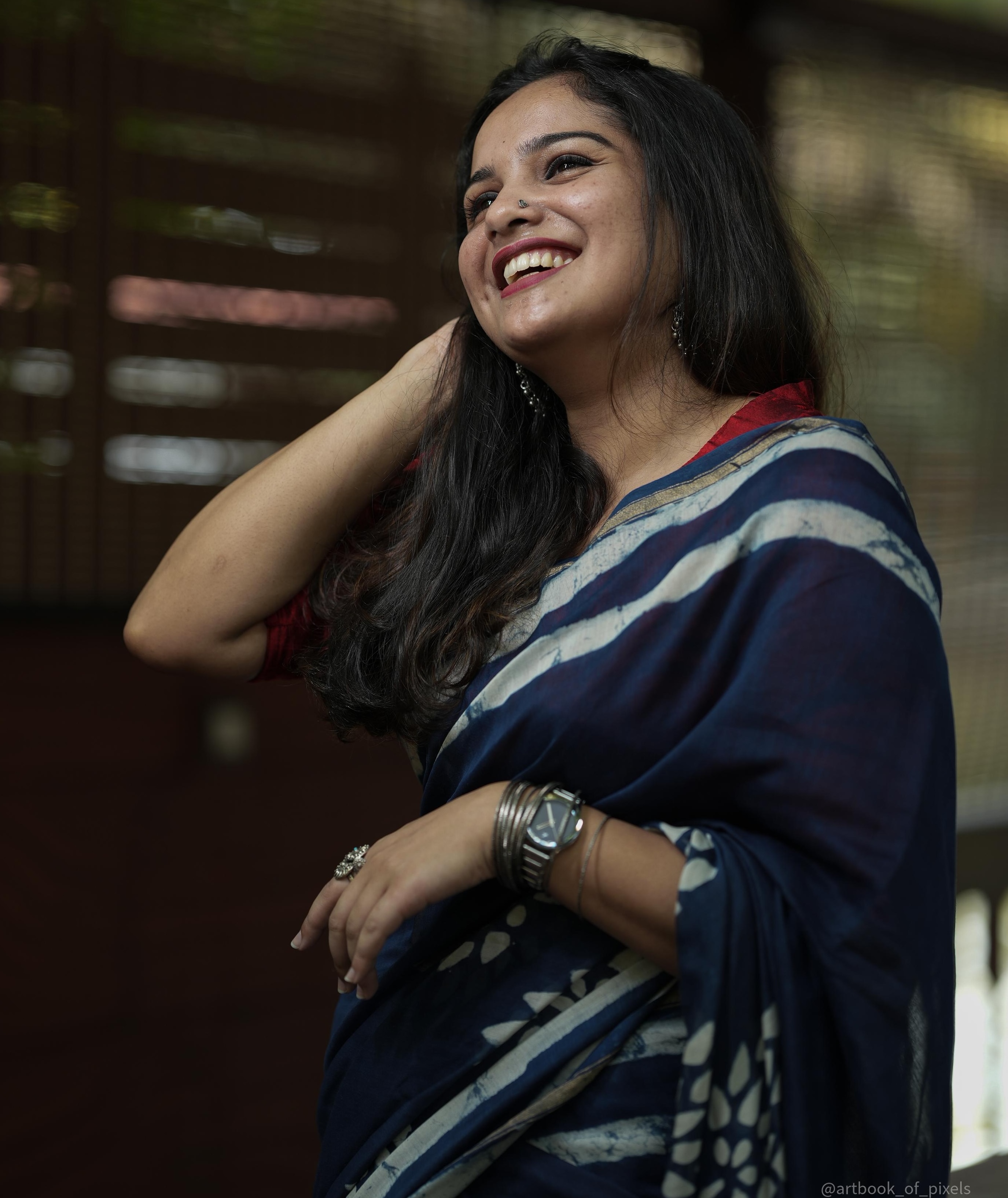 Model wearing Nova Loft festive wear